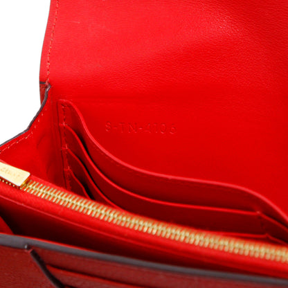Exclusive Celine Red Drummed Calfskin Large Multifunction Flap Wallet — Alternate View 10