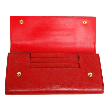 Exclusive Celine Red Drummed Calfskin Large Multifunction Flap Wallet — Alternate View 9