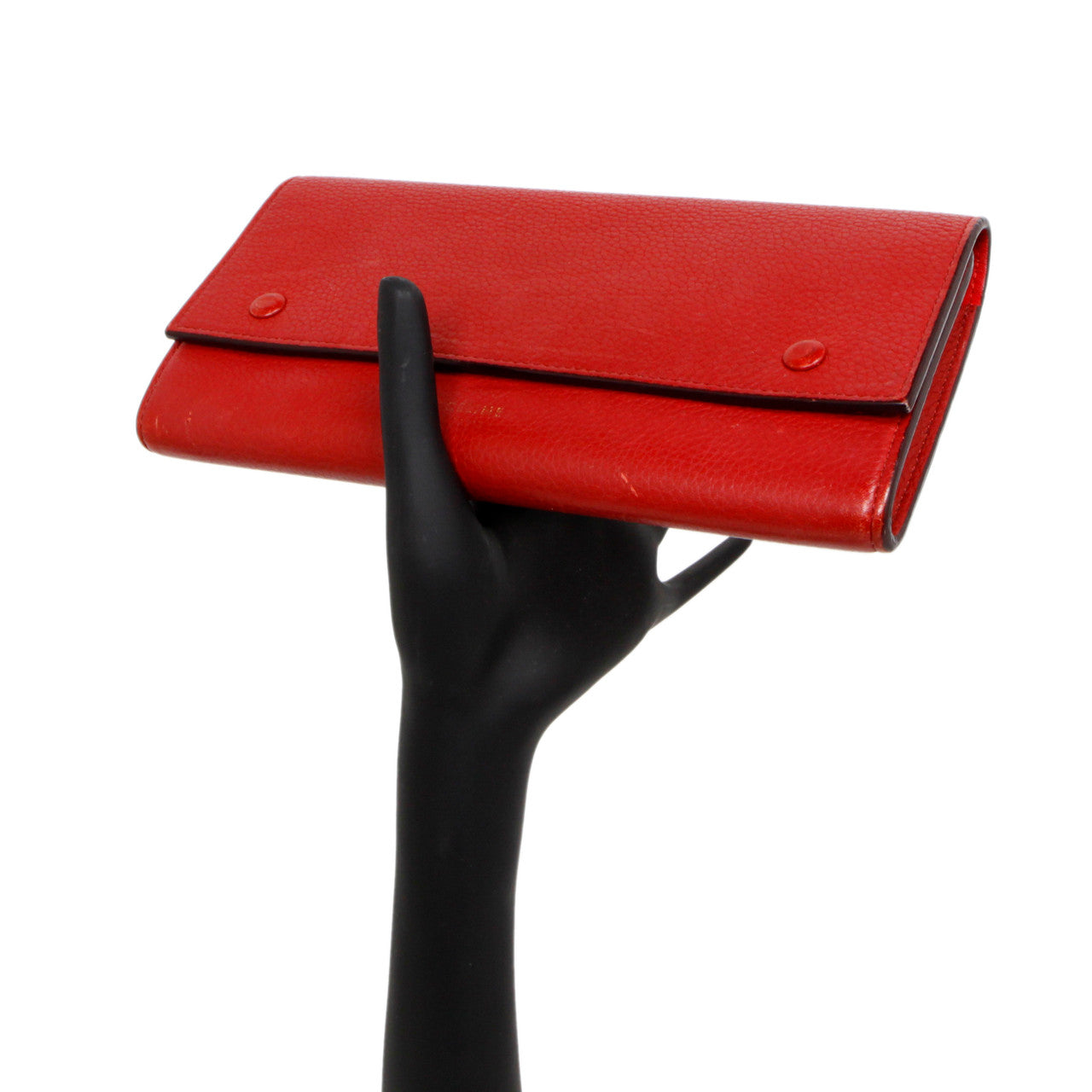 Exclusive Celine Red Drummed Calfskin Large Multifunction Flap Wallet — Alternate View 14