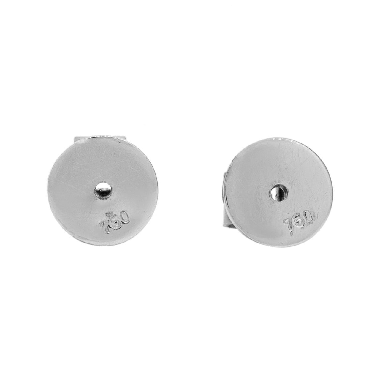 Exclusive 18K White Gold South Sea Pearl Diamond Earrings — Back View