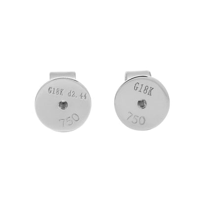Exclusive 18K White Gold 2.38 Carat Diamond Drop Earrings — Back View