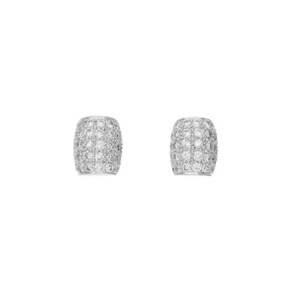 Exclusive 18K White Gold 0.95 Carat Earrings — Front View