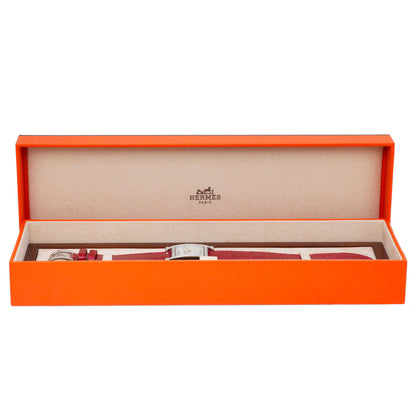 Exclusive Hermes Stainless Steel & Diamond Heure H Quartz Watch  HH1.530 — Lifestyle View