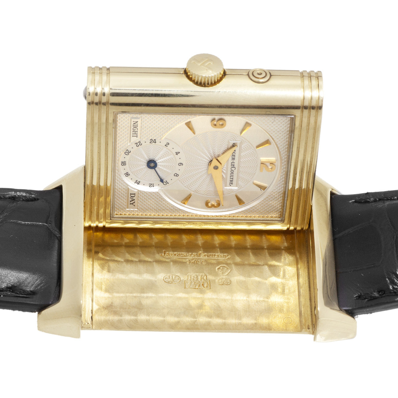 Exclusive Jaeger-LeCoultre 18K Yellow Gold Reverso Duoface Day & Night 270.1.54 — Alternate View 9