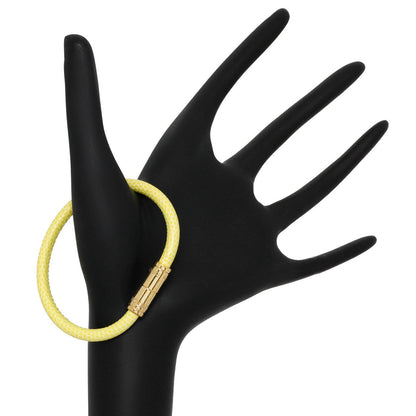 Exclusive Louis Vuitton Yellow Lizard Keep It Bracelet — Top View