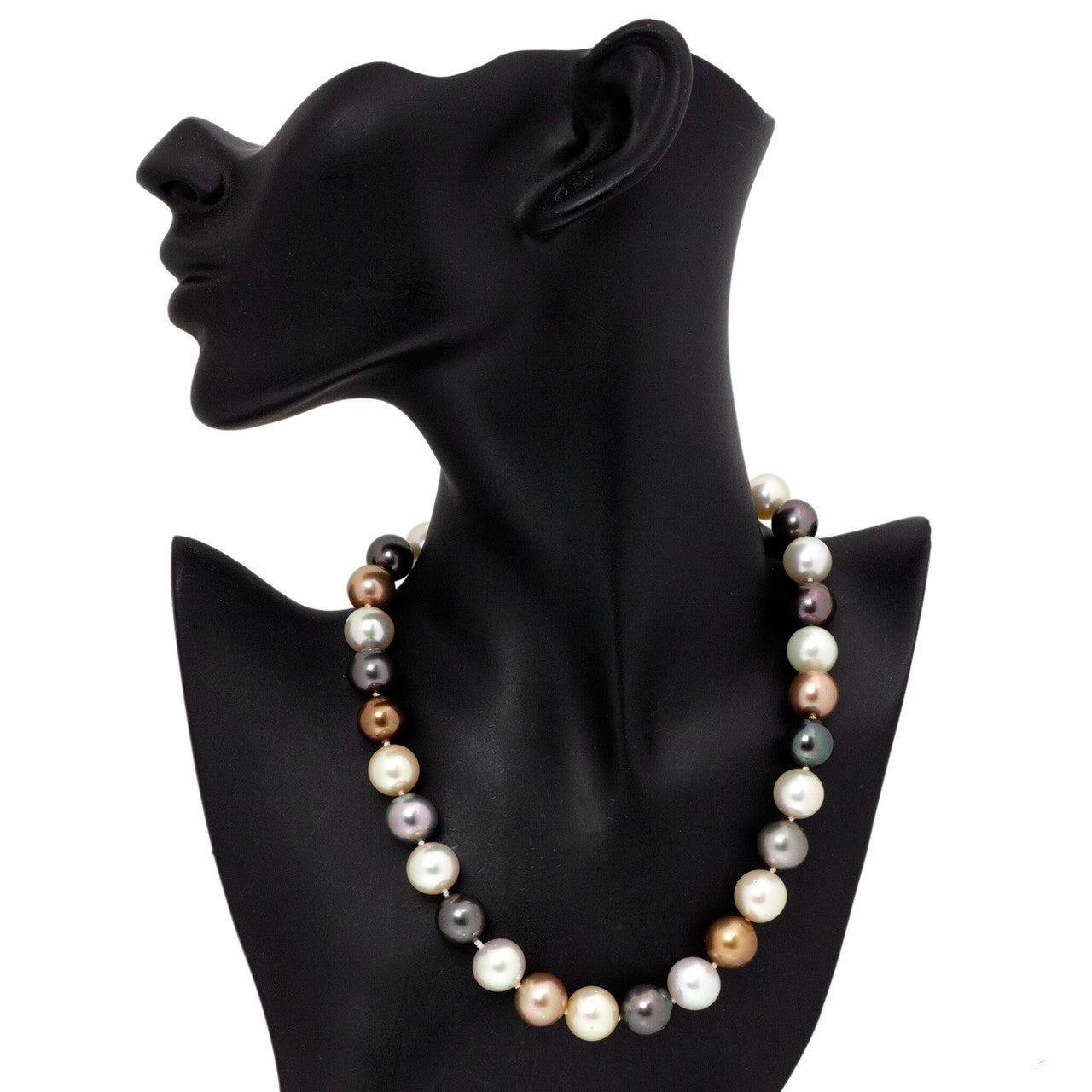 Exclusive 17" Tahitian Mixed Pearl Necklace — Back View
