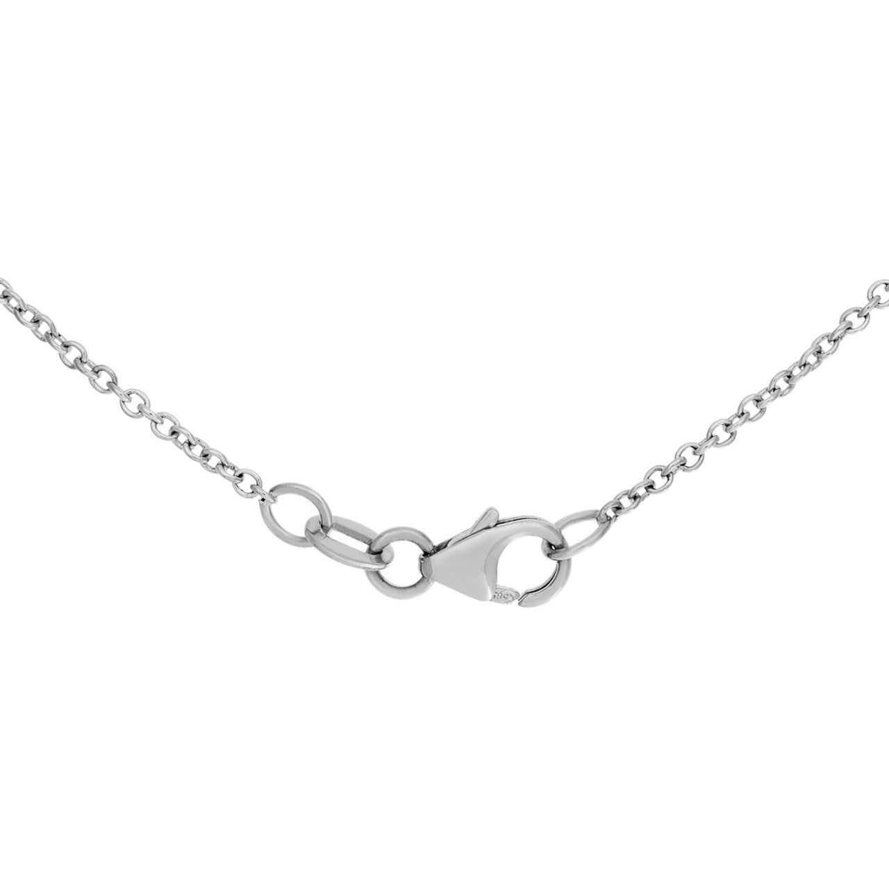 Exclusive 18K White Gold Black & White Diamond Cross Necklace — Top View