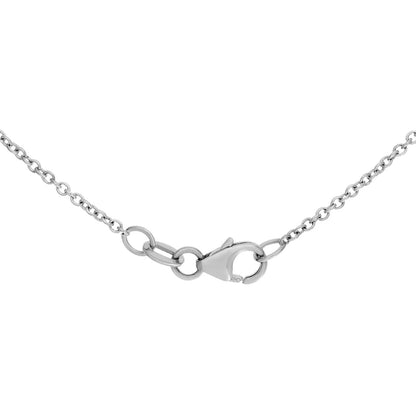 Exclusive 18K White Gold Black & White Diamond Cross Necklace — Top View