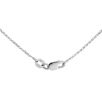 Exclusive 18K White Gold 1.02 Carat Diamond Heart Pendant Necklace — Top View