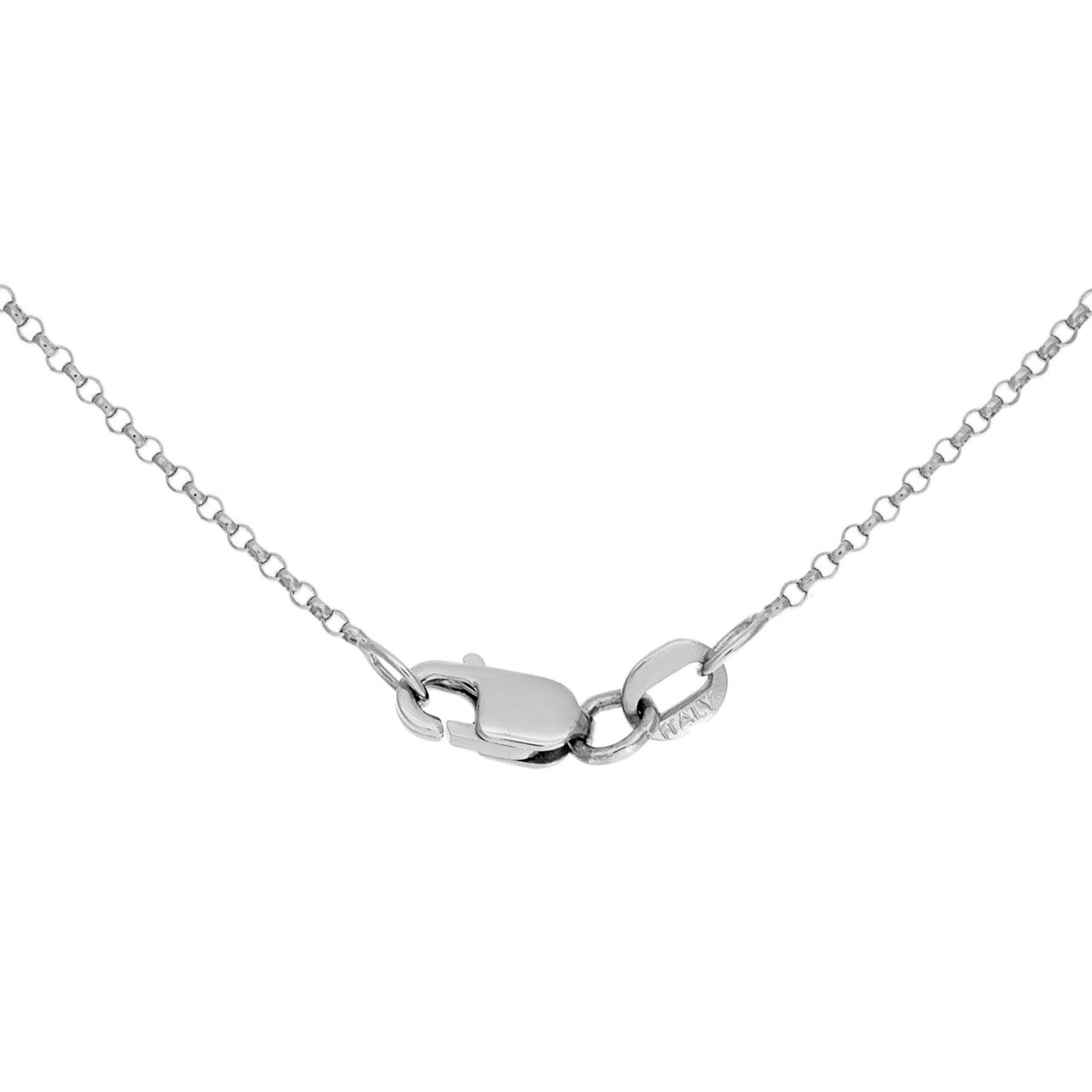 Exclusive 18K White Gold 1.02 Carat Diamond Heart Pendant Necklace — Back View