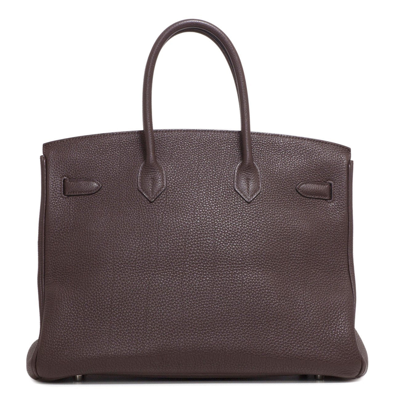 Exclusive Hermes Chocolate Togo Birkin 35 — Detail View