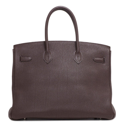 Exclusive Hermes Chocolate Togo Birkin 35 — Detail View