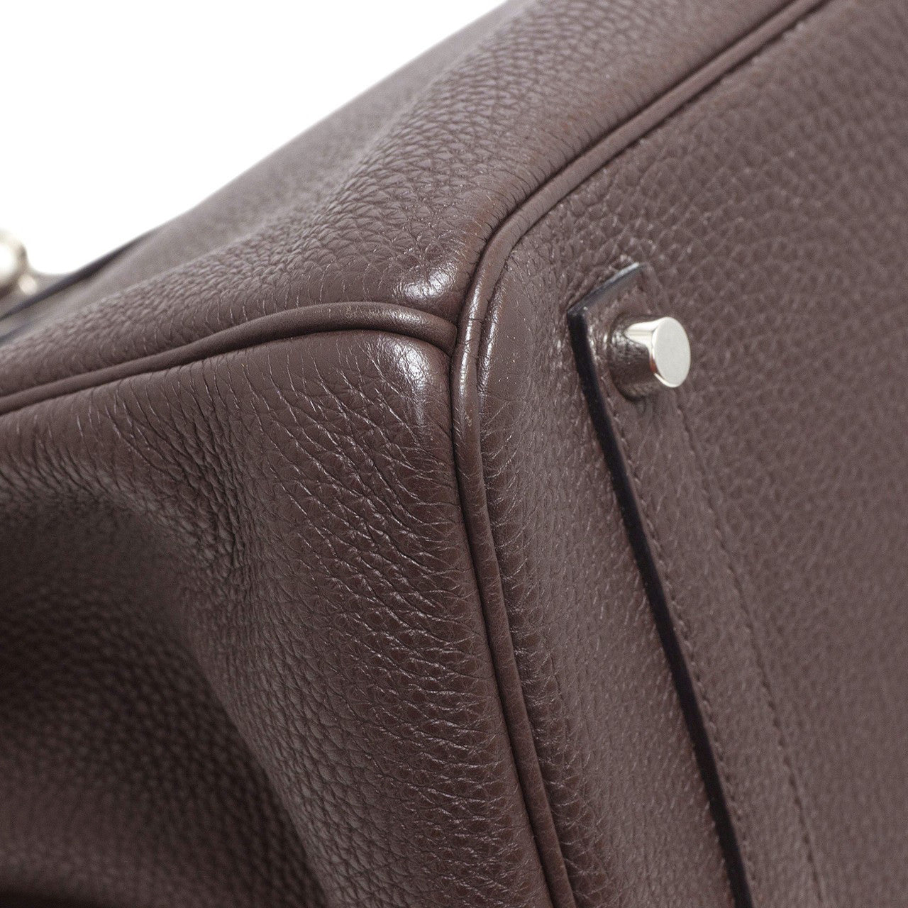 Exclusive Hermes Chocolate Togo Birkin 35 — Alternate View 7