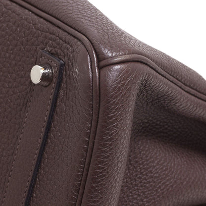 Exclusive Hermes Chocolate Togo Birkin 35 — Alternate View 11