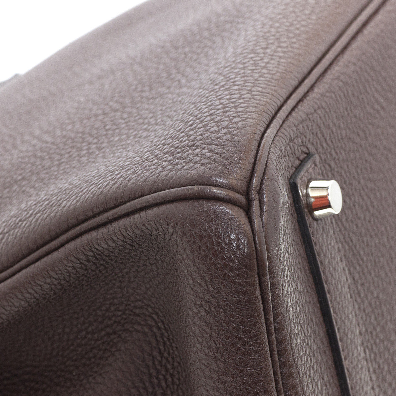 Exclusive Hermes Chocolate Togo Birkin 35 — Alternate View 17