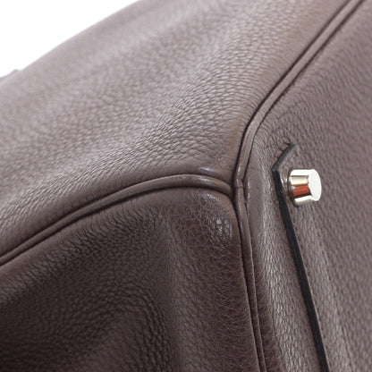 Exclusive Hermes Chocolate Togo Birkin 35 — Alternate View 17