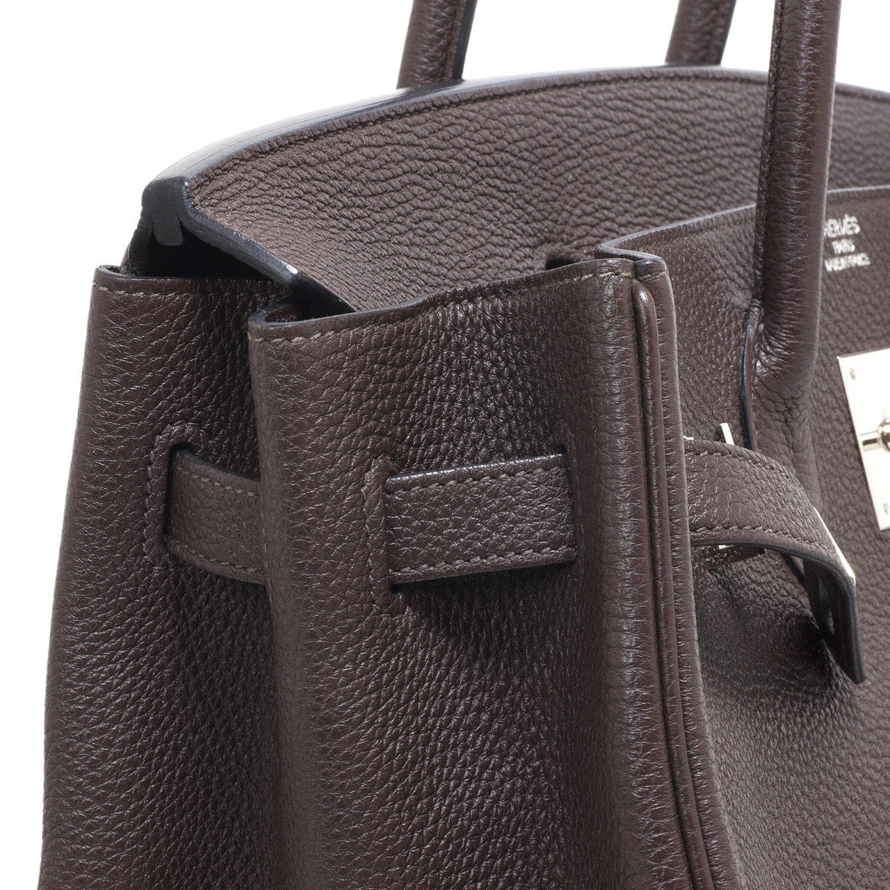 Exclusive Hermes Chocolate Togo Birkin 35 — Alternate View 15