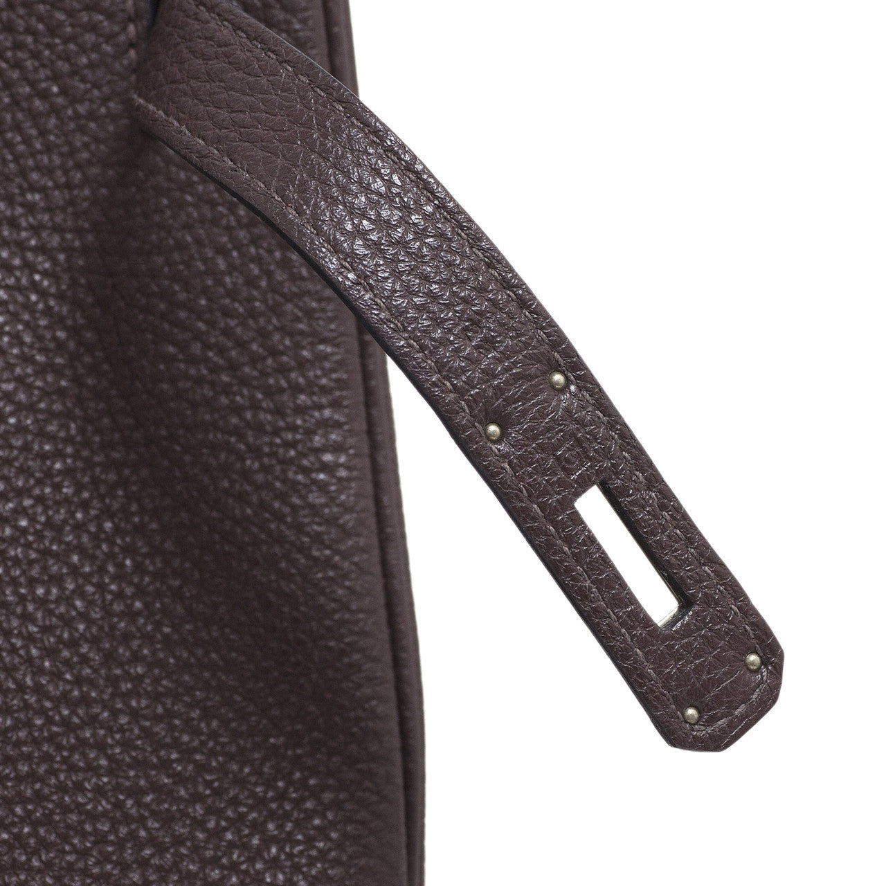 Exclusive Hermes Chocolate Togo Birkin 35 — Lifestyle View