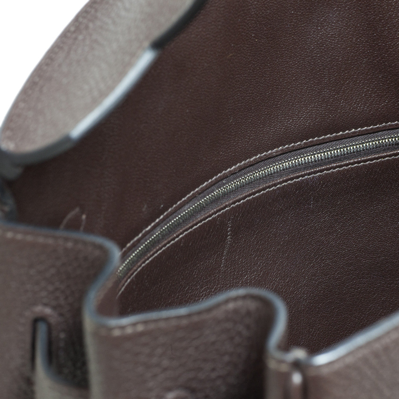 Exclusive Hermes Chocolate Togo Birkin 35 — Alternate View 12