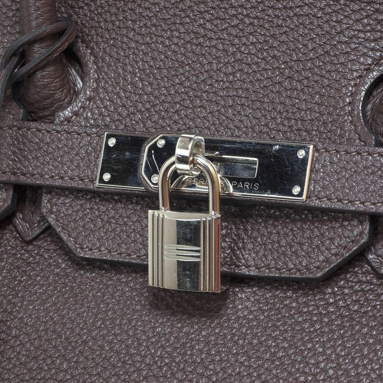 Exclusive Hermes Chocolate Togo Birkin 35 — Alternate View 14