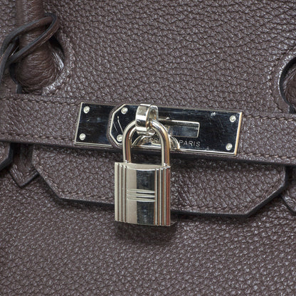 Exclusive Hermes Chocolate Togo Birkin 35 — Alternate View 14