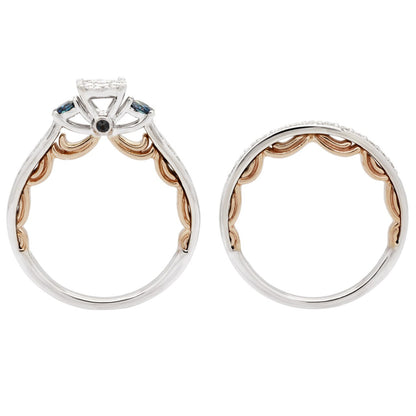 Exclusive Disney Enchanted 14K White & Rose Gold Cinderella  Diamond Bridal Set — Side View