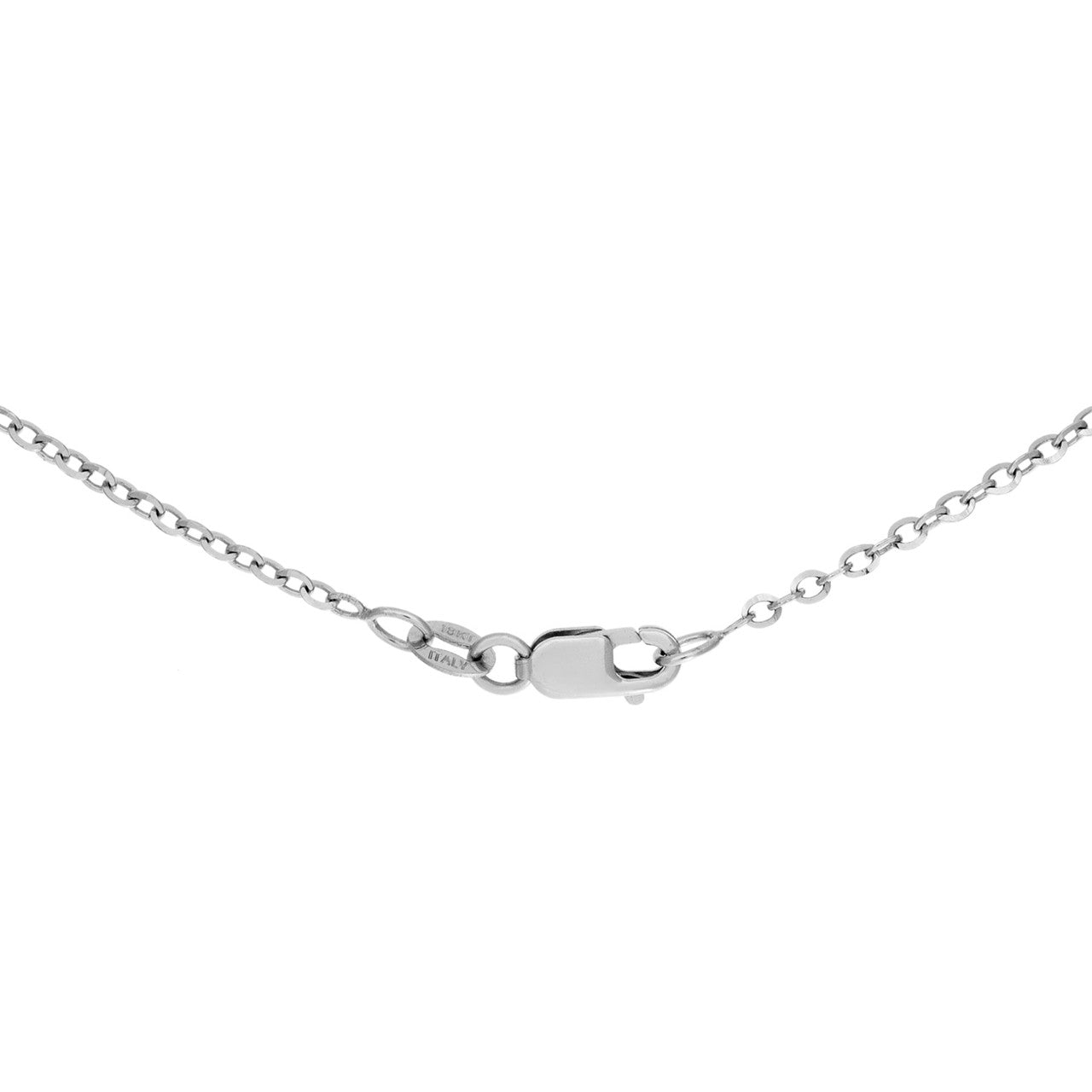 Exclusive 18K White Gold Rose Cut Diamond Cross Pendant — Back View