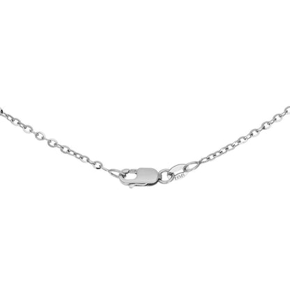 Exclusive 18K White Gold Rose Cut Diamond Cross Pendant — Top View