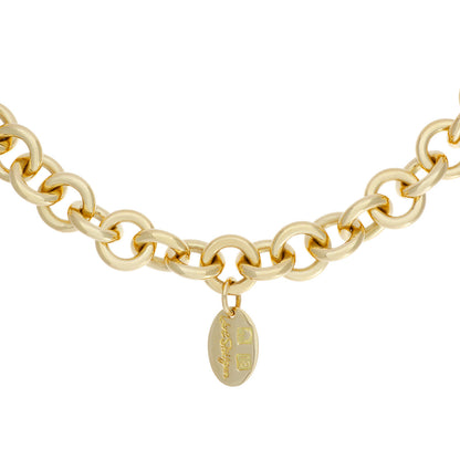 Exclusive 18K Yellow Gold Diamond Vintage Stittgen Toggle Necklace — Back View