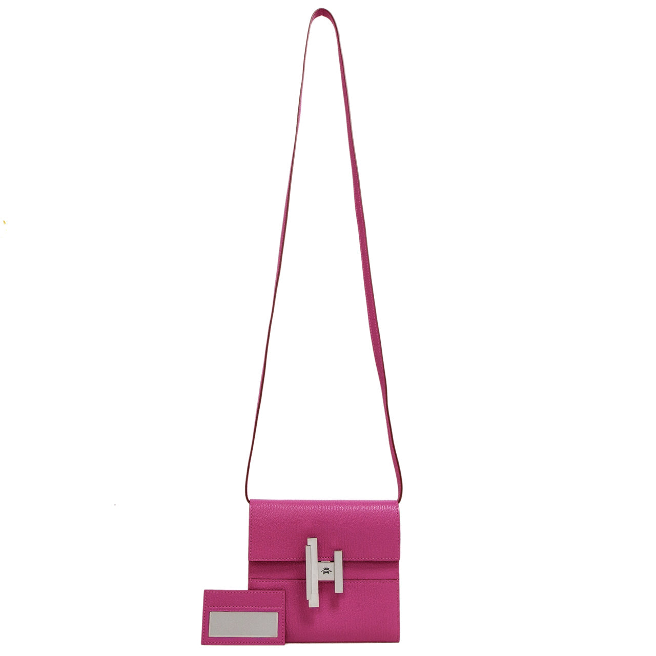 Exclusive Hermes Magnolia Chevre Mysore Cinhetic Mini Wallet — Front View