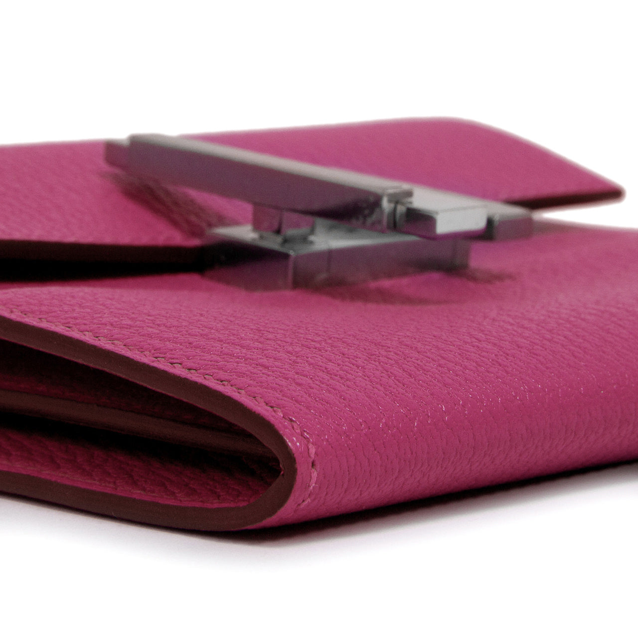 Exclusive Hermes Magnolia Chevre Mysore Cinhetic Mini Wallet — Detail View
