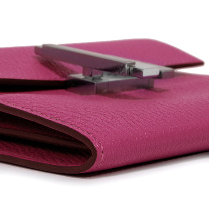 Exclusive Hermes Magnolia Chevre Mysore Cinhetic Mini Wallet — Detail View