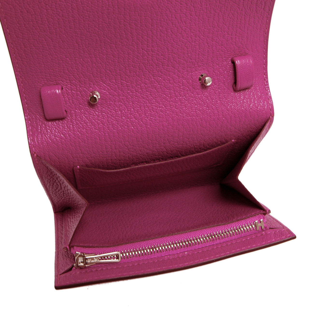 Exclusive Hermes Magnolia Chevre Mysore Cinhetic Mini Wallet — Alternate View 7