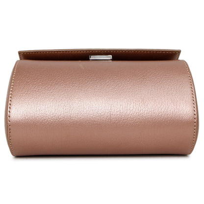 Exclusive Givenchy Rose Gold Calfskin Mini Pandora Box Chain Crossbody — Detail View