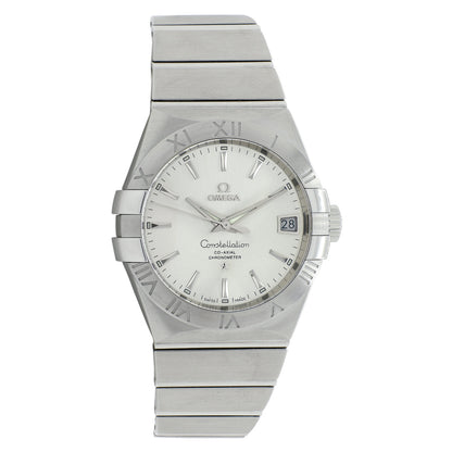 Exclusive Omega Stainless Steel Constellation Co-Axial 123.10.38.21.02.001 — Front View
