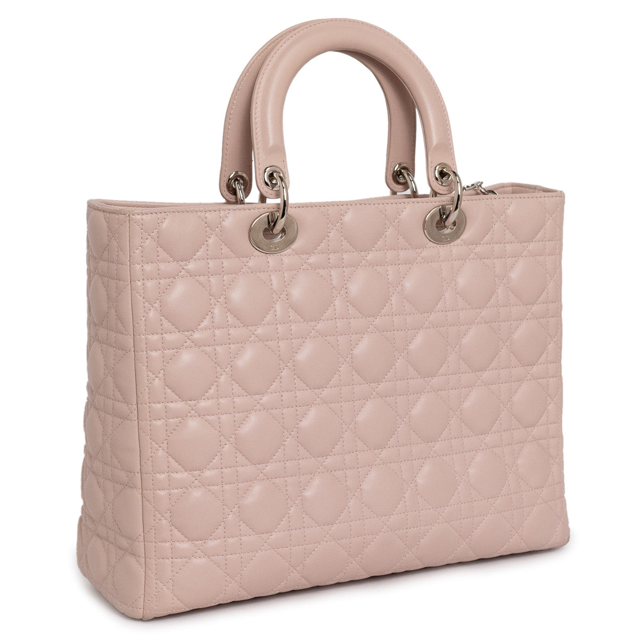Exclusive Christian Dior Pink Lambskin Cannage Large Lady  Dior — Alternate View 8