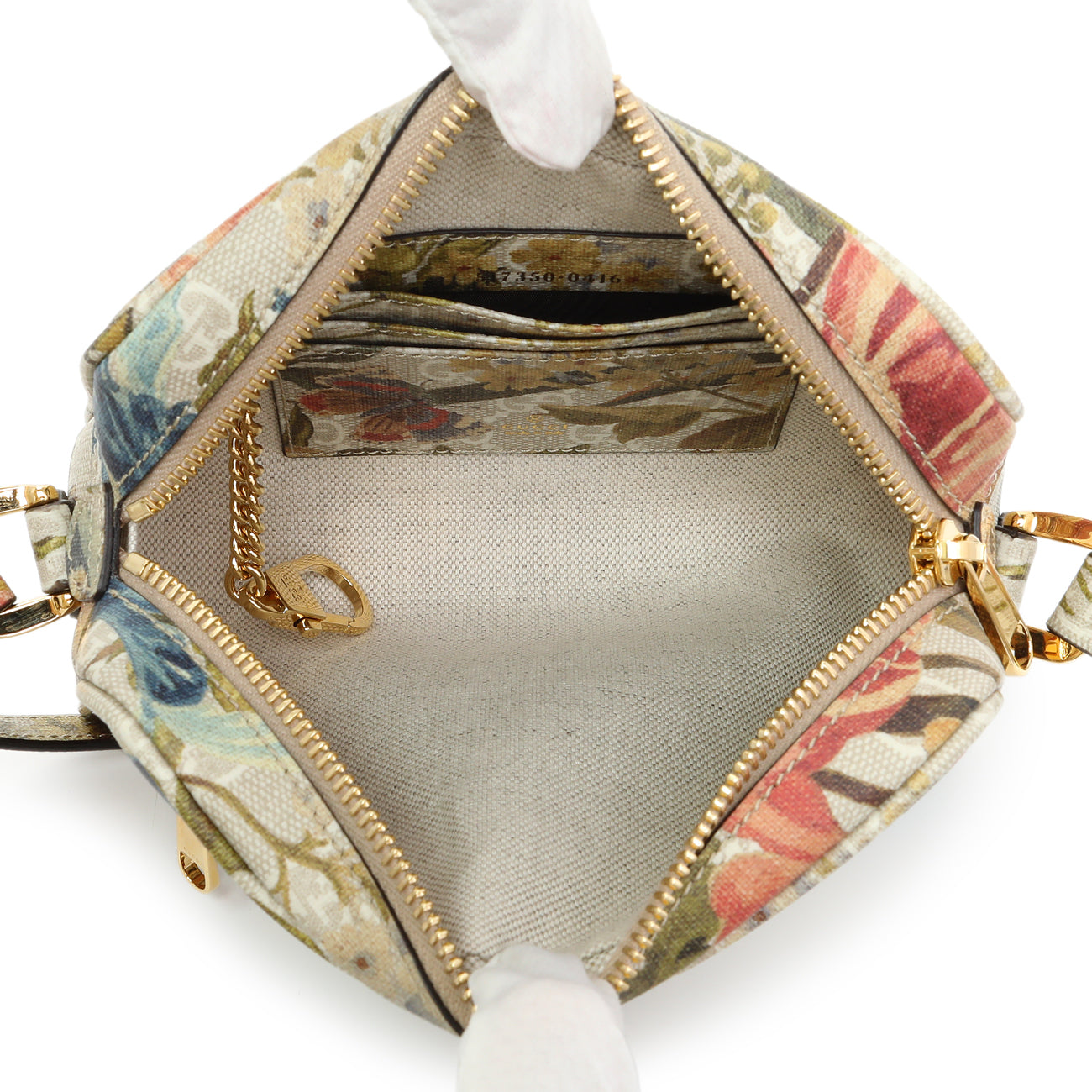 Exclusive Gucci GG Supreme Monogram Water Flora Web Mini Ophidia Shoulder Bag — Alternate View 9