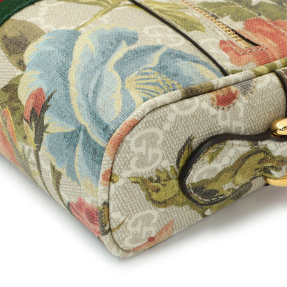 Exclusive Gucci GG Supreme Monogram Water Flora Web Mini Ophidia Shoulder Bag — Lifestyle View