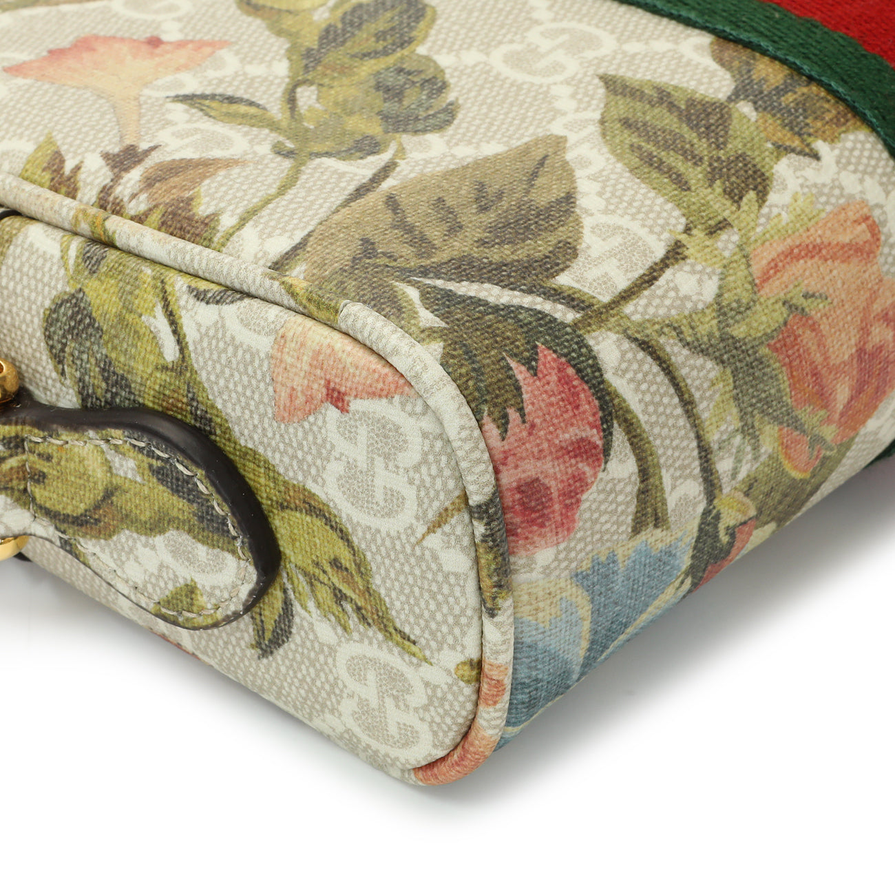 Exclusive Gucci GG Supreme Monogram Water Flora Web Mini Ophidia Shoulder Bag — Alternate View 7