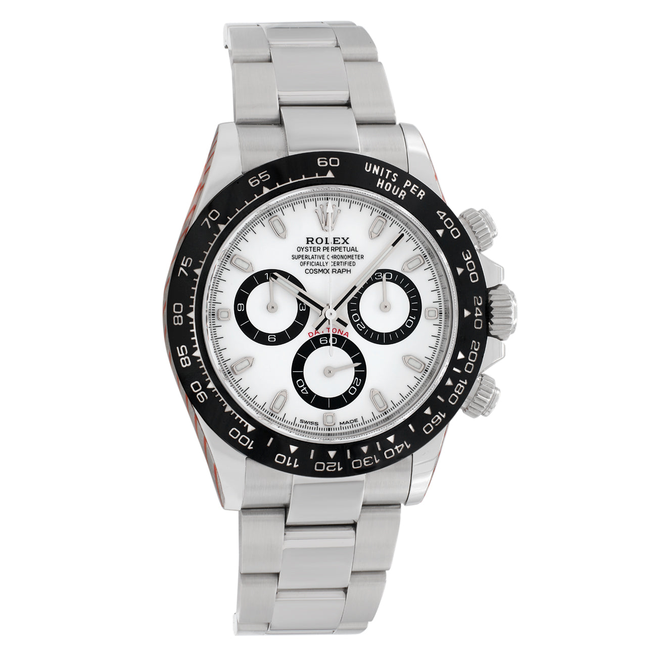 Exclusive Rolex Stainless Steel 'Panda' Cosmograph Daytona 116500 — Front View