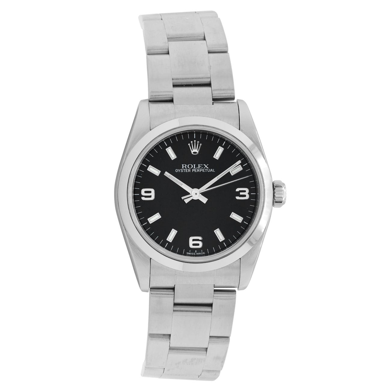 Exclusive Rolex Stainless Steel Oyster Perpetual 31 77080 — Front View