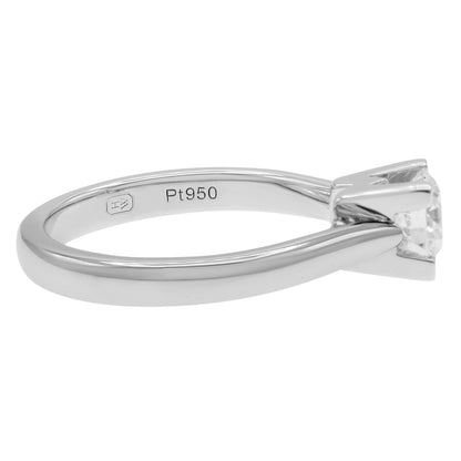Exclusive Harry Winston Platinum HW Logo Diamond Engagement Ring — Back View