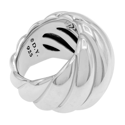 Exclusive David Yurman Sterling Silver Sculpted Cable Ring — Side View