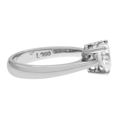 Exclusive 18K White Gold 1.04 Carat Heart Shaped Diamond Solitaire Ring — Side View