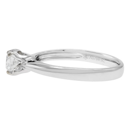 Exclusive 18K White Gold 0.30 Carat Diamond Solitaire Ring — 3.5 — Side View
