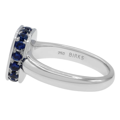Exclusive 18K White Gold 1.72 Carat Sapphire Ring — 4.75 — Side View