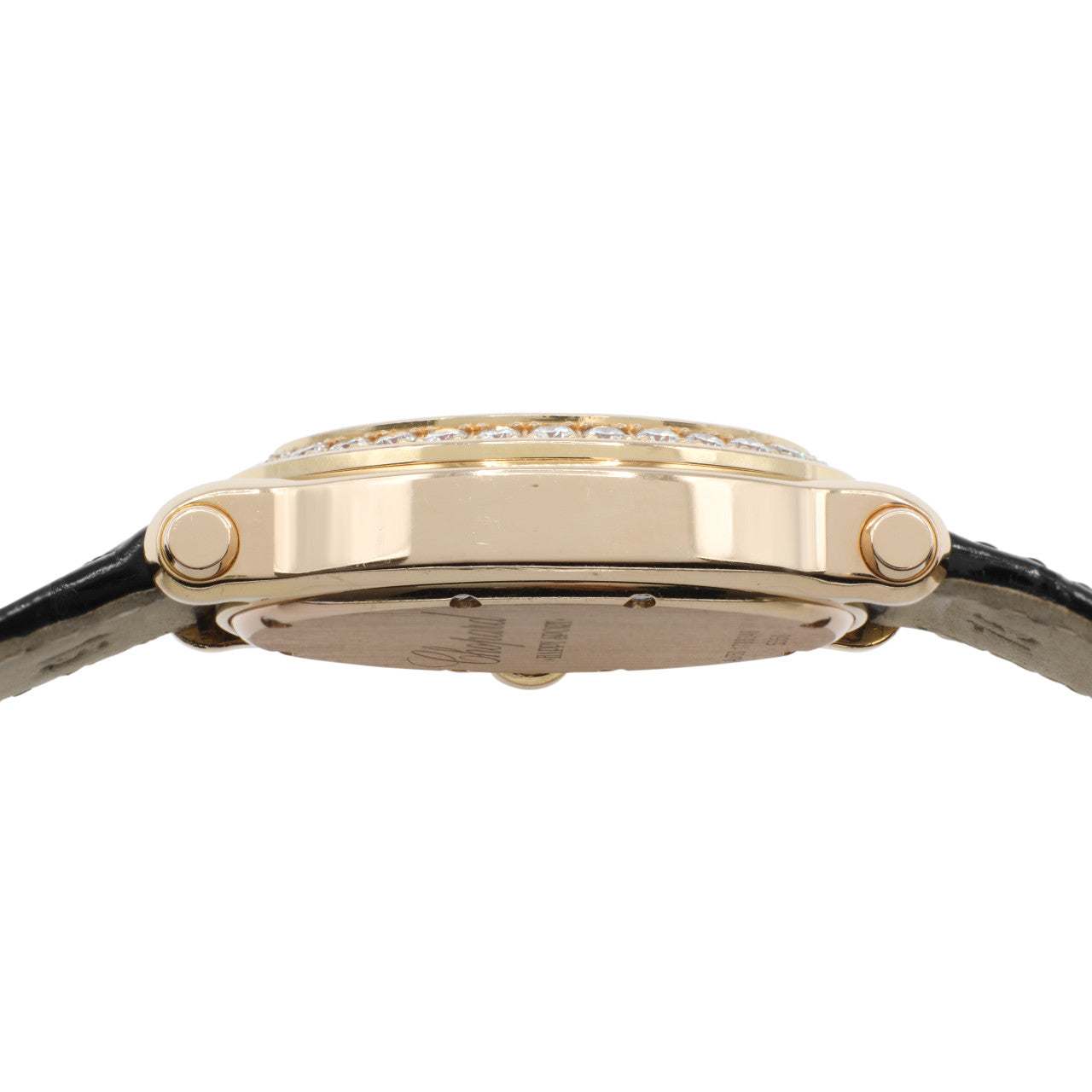 Exclusive Chopard 18K Rose Gold Happy Sport Oval Quartz Ladies Watch 275350-5003 — Back View