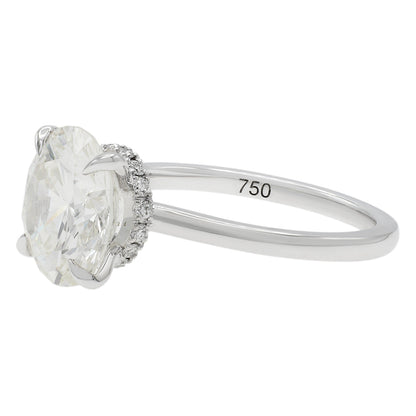 Exclusive 18K White Gold 3.23 Carat Diamond Ring — 3.5 — Side View