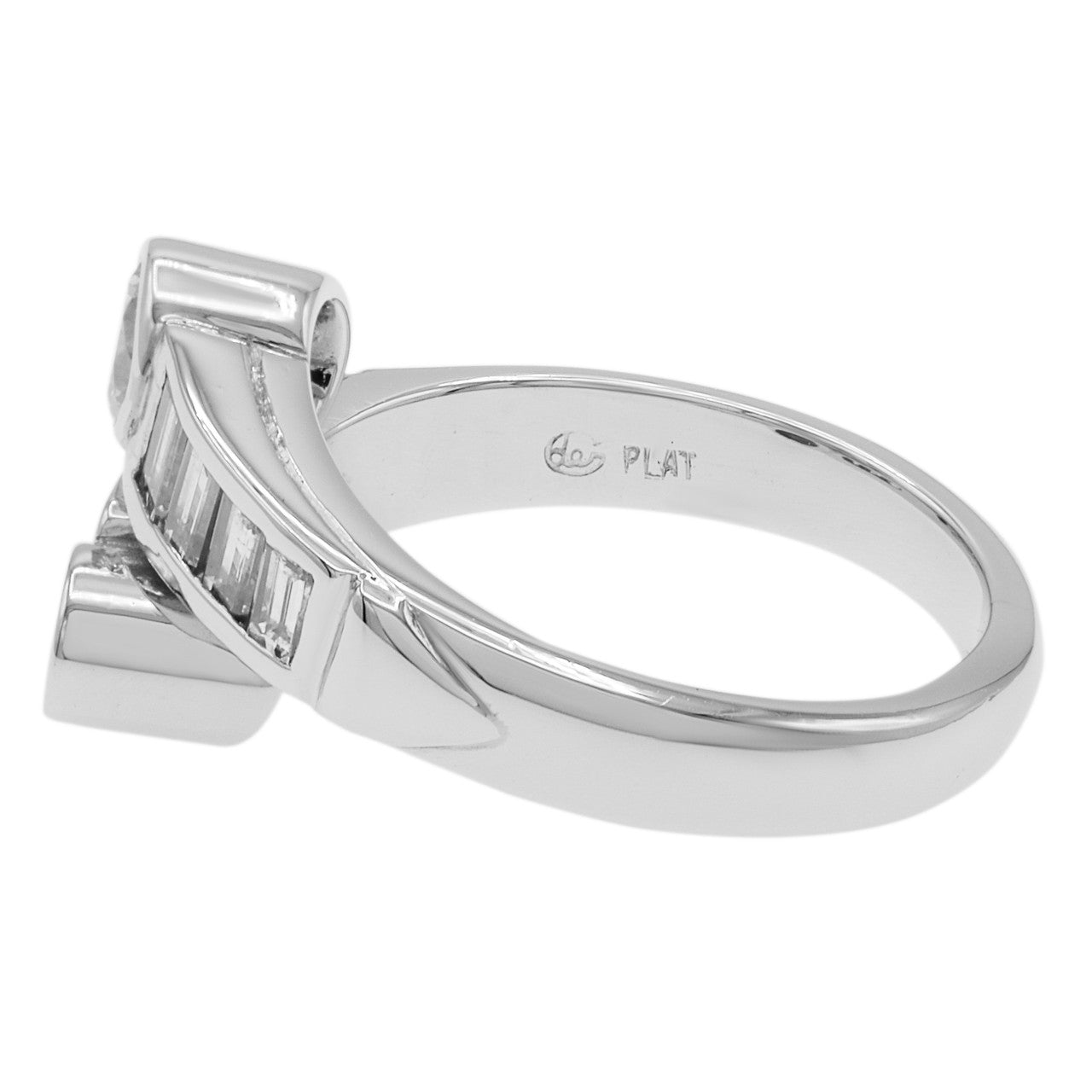 Exclusive Platinum 1.13 Carat Diamond Coil Ring — 6.5 — Side View