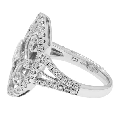 Exclusive 18K White Gold 0.74 Carat Diamond Ring — 4.75 — Side View